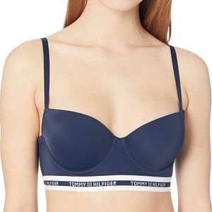 Tommy Hilfiger Demi Push-ups Navy Women’s Bra Size 34C NWT